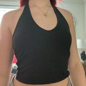 Black halter top brandy Melville